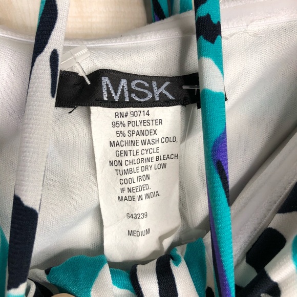 MSK Halter Sleeveless Multi Color Dress Size M - Picture 4 of 6